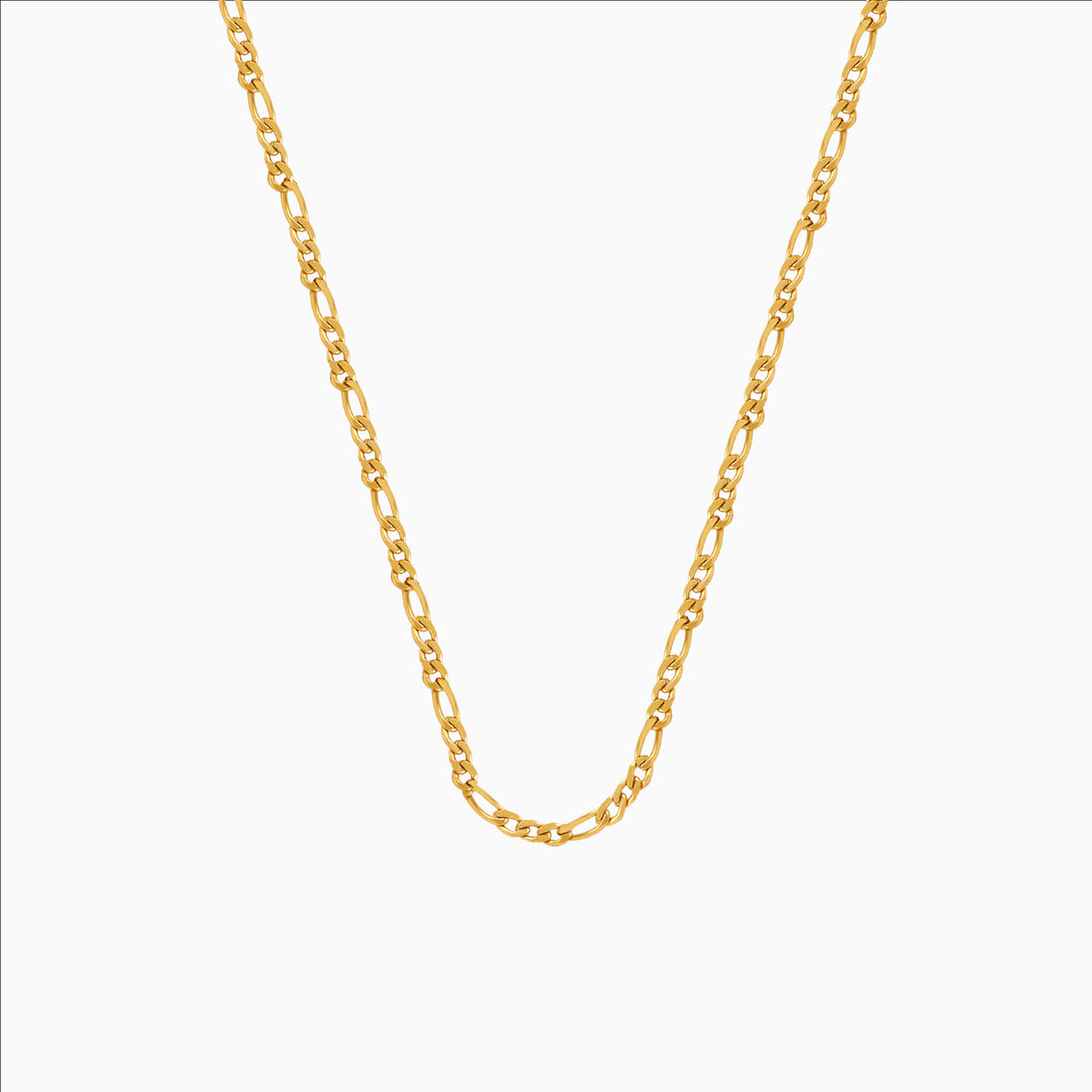 18K Gold Plated Classic Figaro Chain Necklace