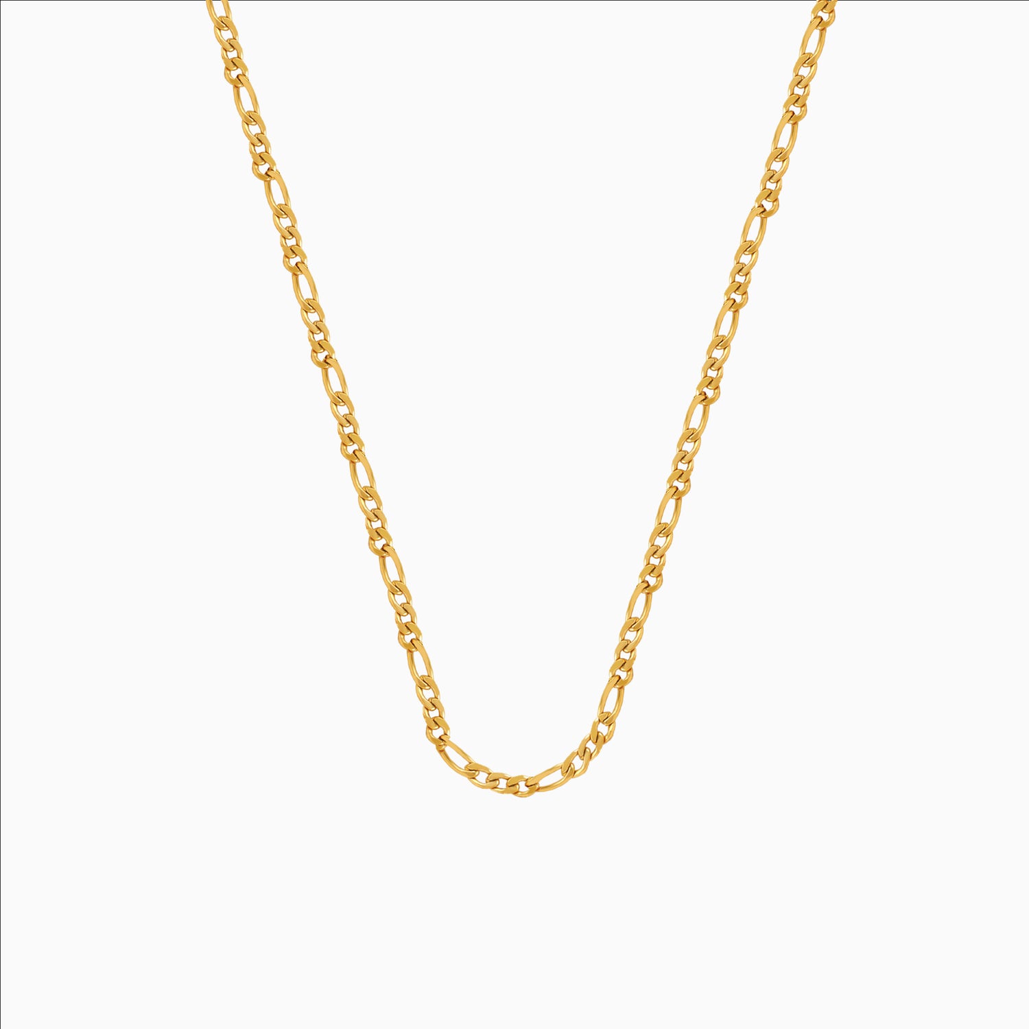 18K Gold Plated Classic Figaro Chain Necklace