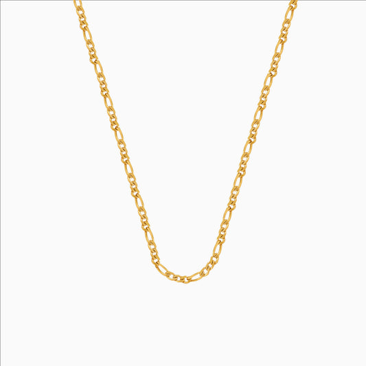 18K Gold Plated Classic Figaro Chain Necklace