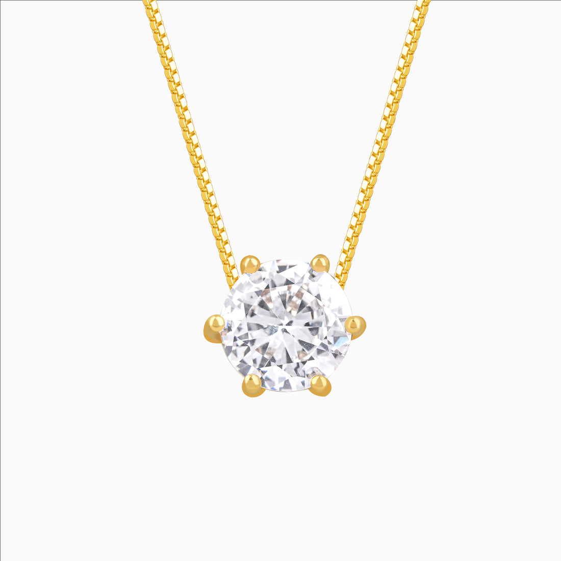 18K Gold Plated Wrapped with Love Solitaire Statement Necklace