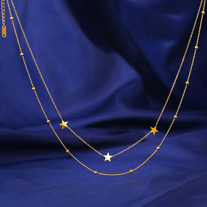 Multilayer link chain with tiny beads