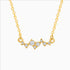 Gold necklace with clustered zircon stones