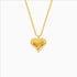 18K gold plated heart pendant with irregular texture