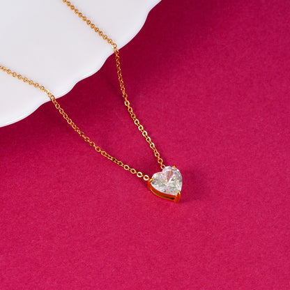18K Gold Plated Golden Heartbeat Pendant Necklace
