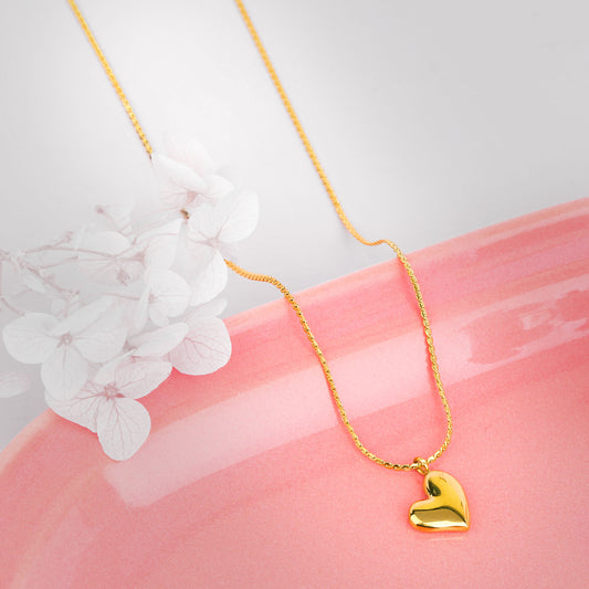18K Gold Plated Heart Whispers Small Heart Pendant Necklace