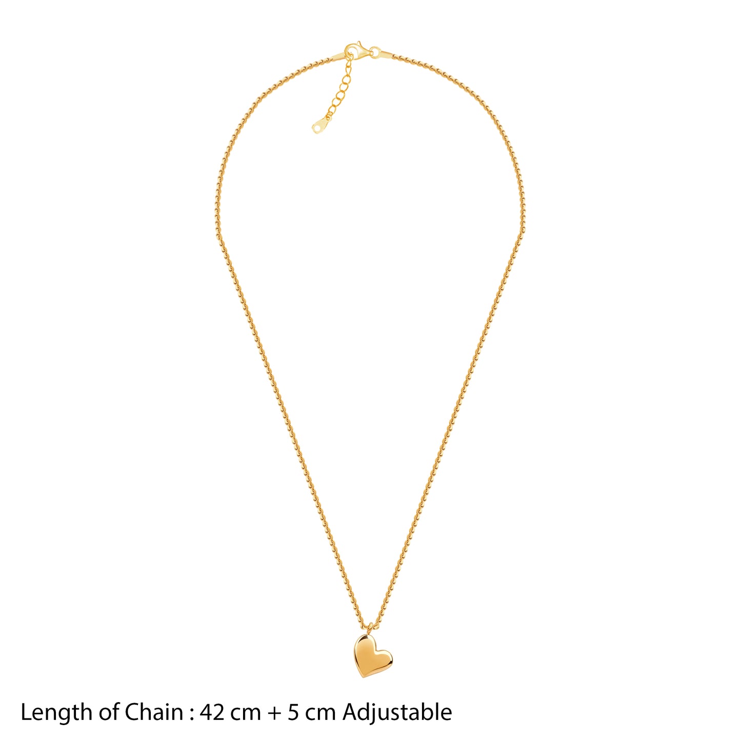 18K Gold Plated Heart Whispers Small Heart Pendant Necklace