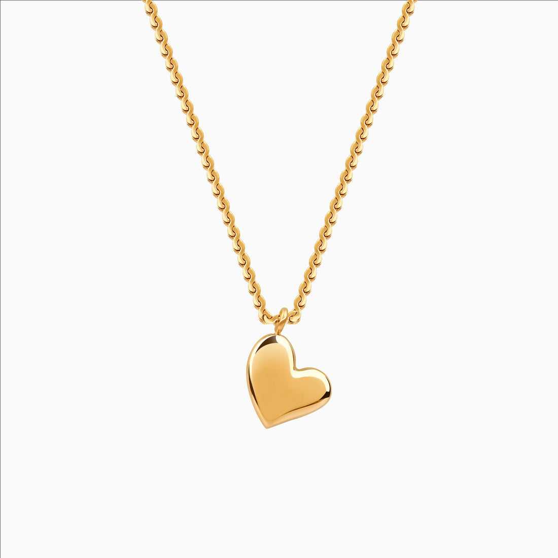 18K Gold Plated Heart Whispers Small Heart Pendant Necklace