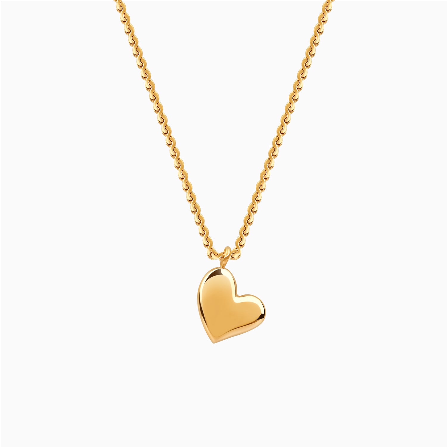 18K Gold Plated Heart Whispers Small Heart Pendant Necklace
