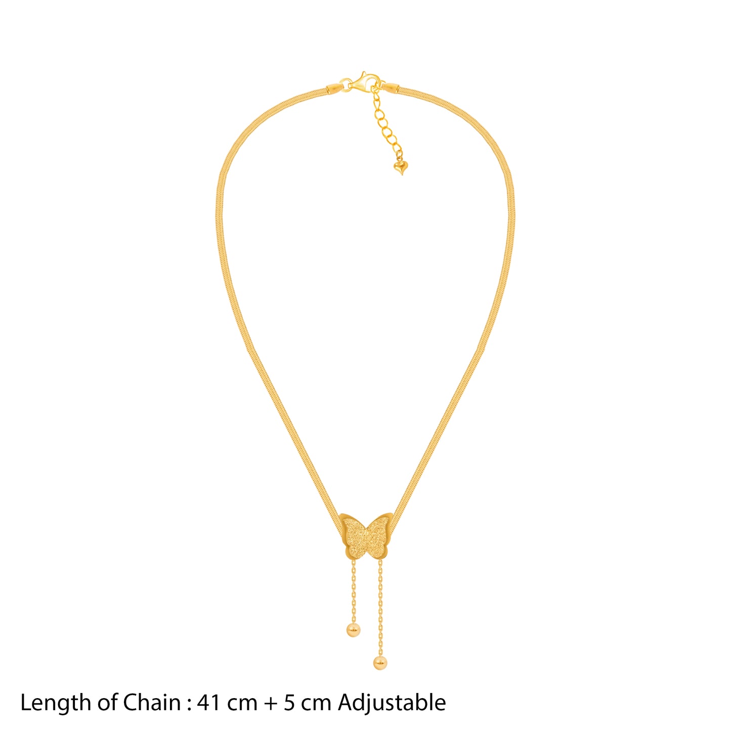 18K Gold Plated Golden Flutter Butterfly Necklace