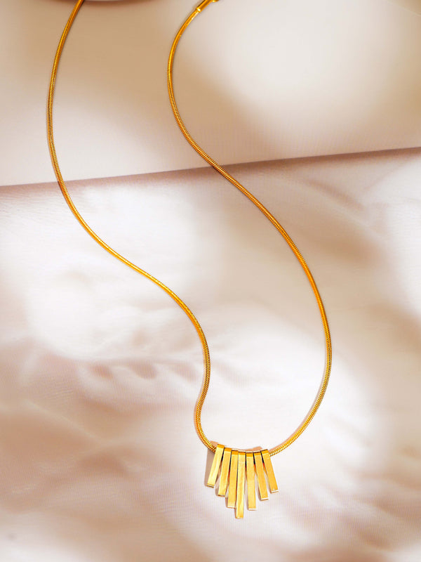 Graduated Bar Fringe Necklace