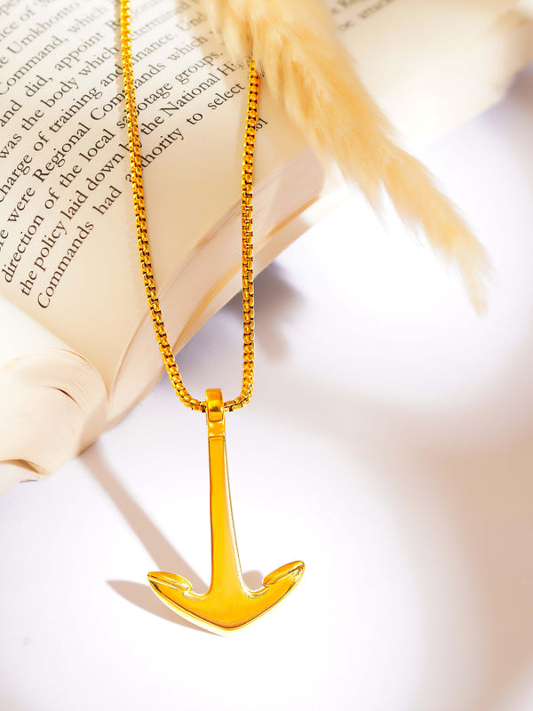 Anchor Pendant Rolo Necklace