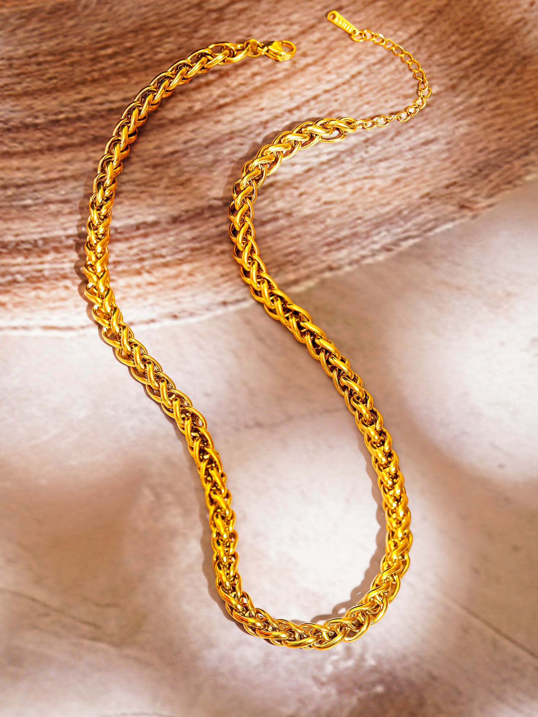 Bold Braided Chain Necklace