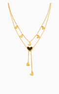 Heart Tassel Layered Necklace