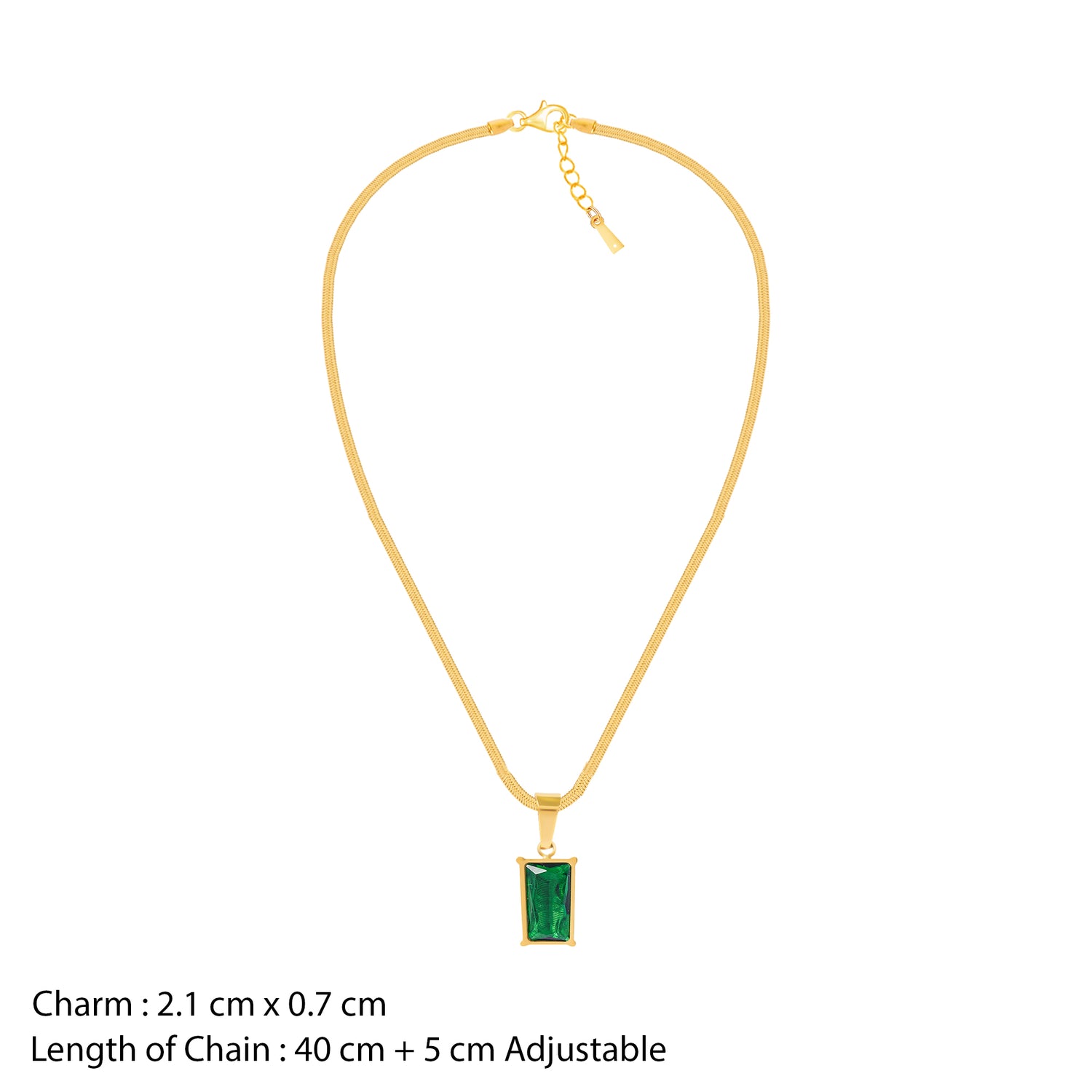 18K Gold Plated Emerald Whisper Jewellery Set