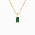 Emerald Pendant Snake Necklace