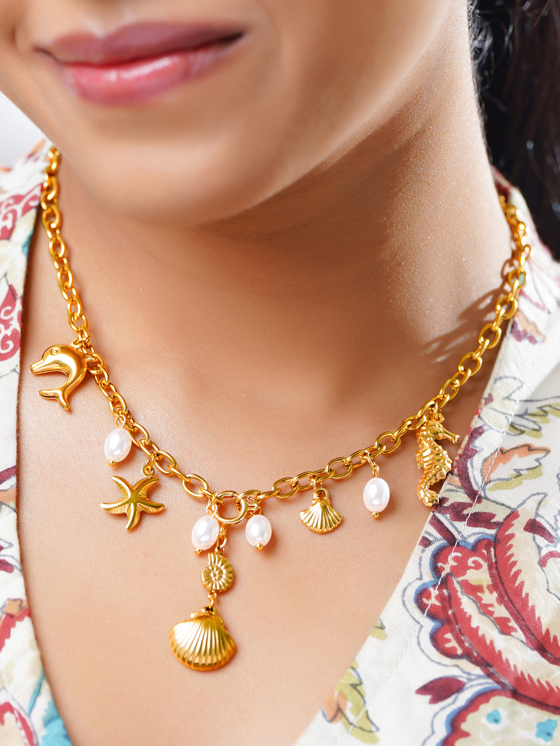 Beach Charm Y Necklace