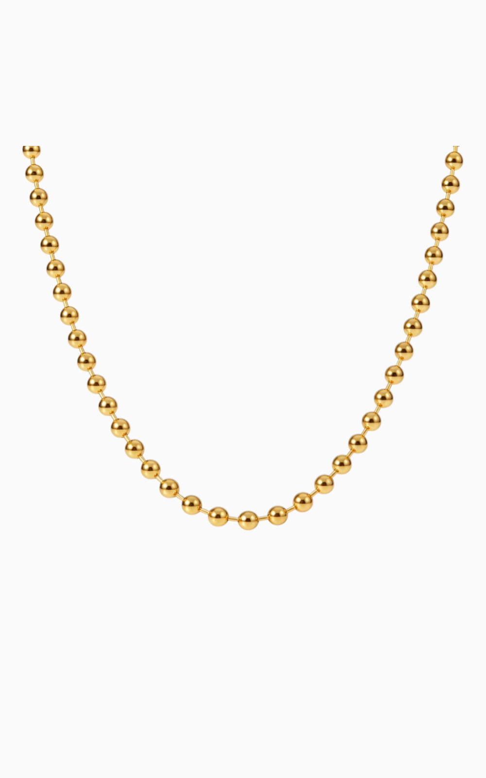 18K Gold Plated Classic Beaded Necklace