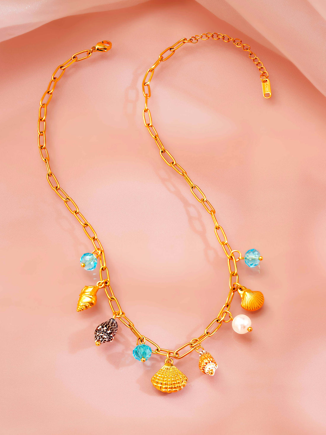 Shell Turquoise Charm Necklace