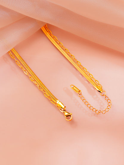 18K Gold Plated Evil Eye &amp; Lightning Layered Necklace
