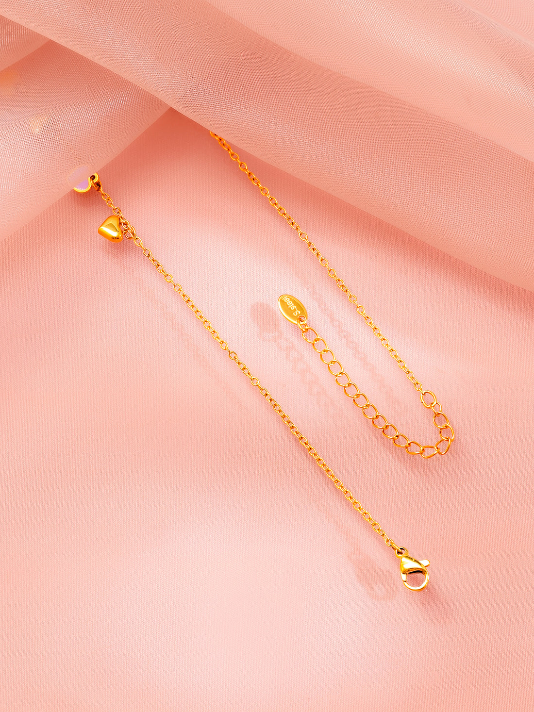 Multicolour Heart Charm Necklace