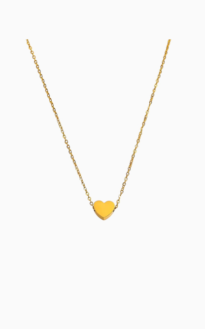 18K Gold Plated Minimal Heart Pendant Necklace