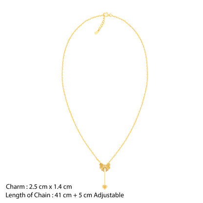 18K Gold Plated Sweetheart Bow Jewellery Set