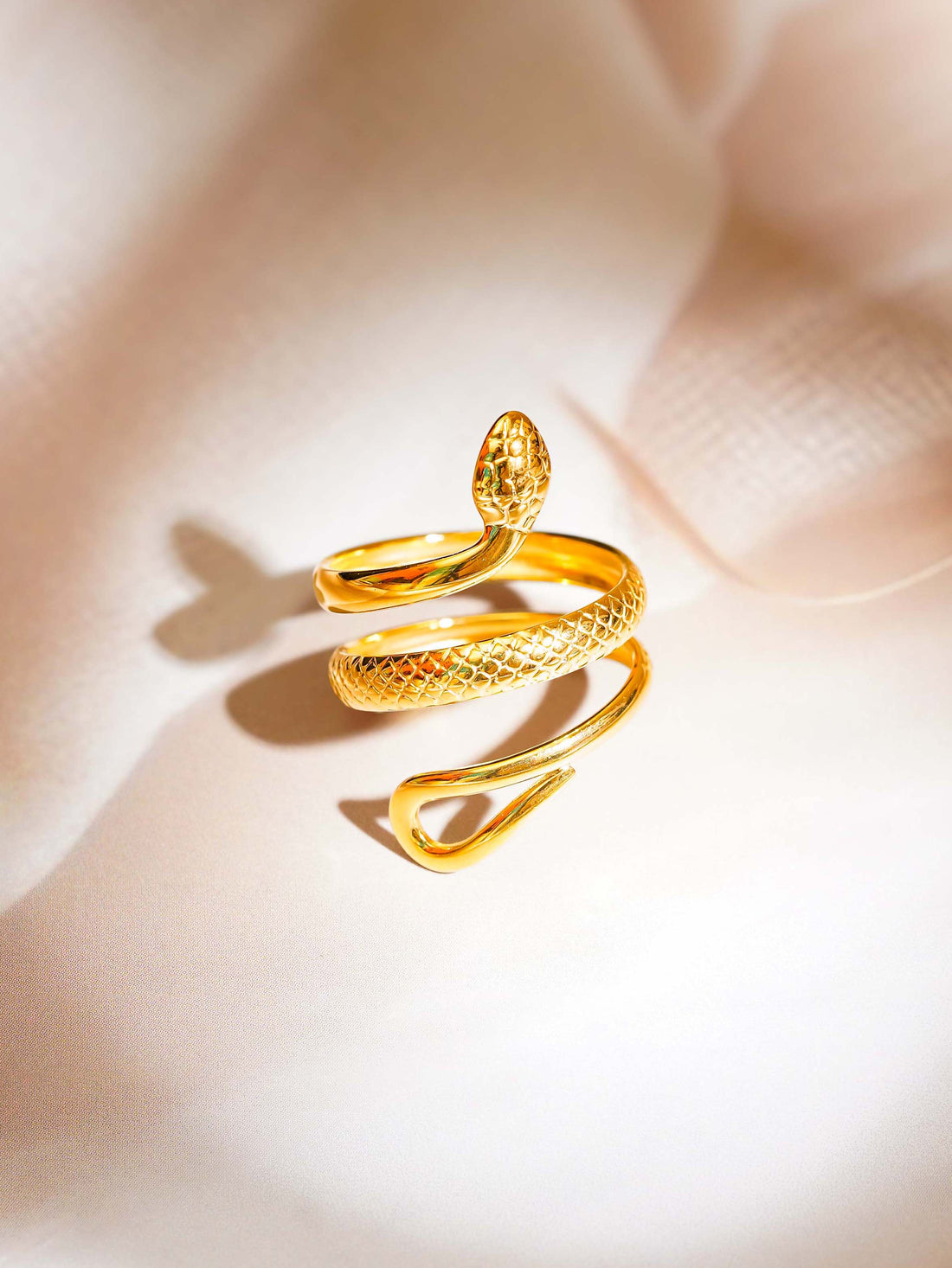 Textured Serpent Wrap Ring