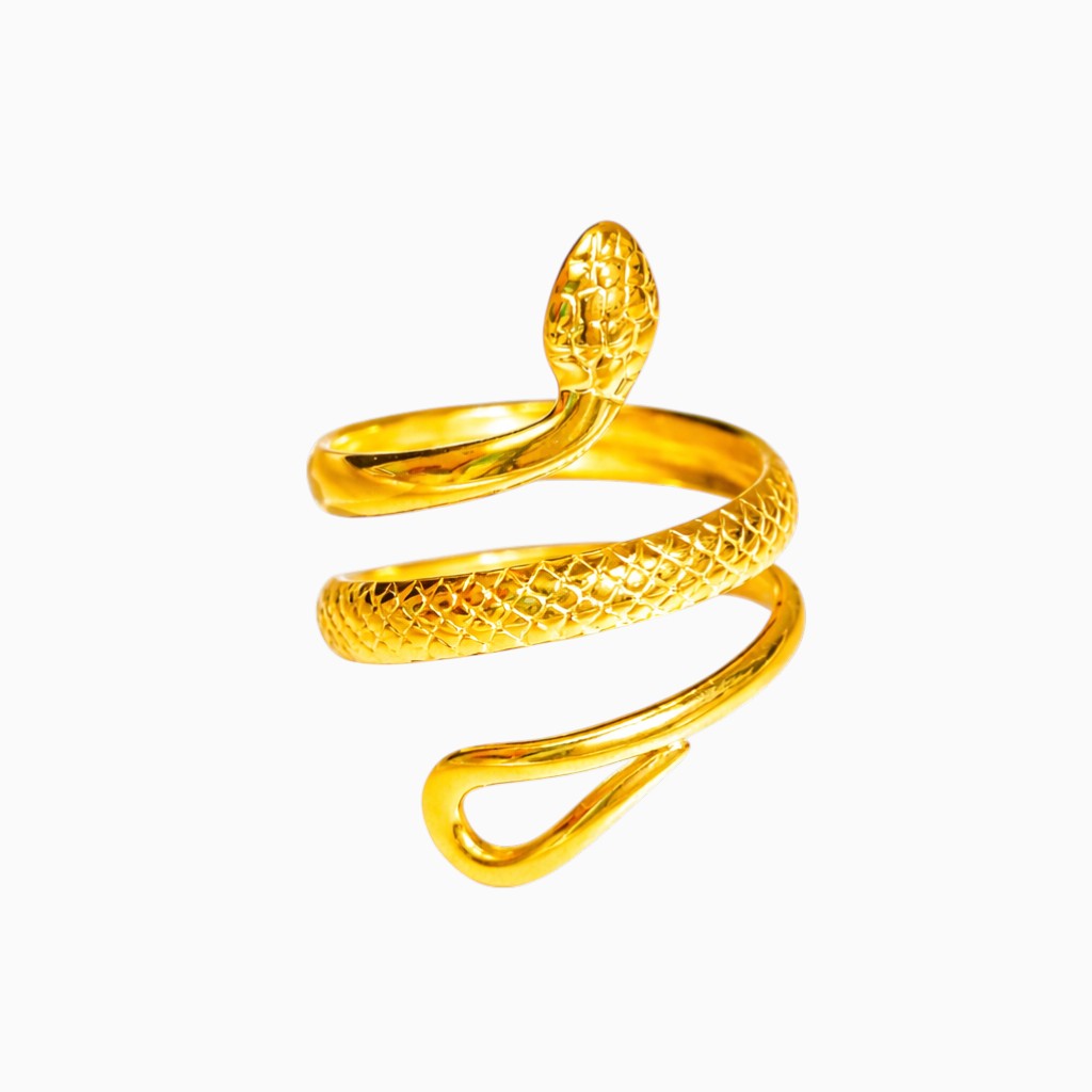 Textured Serpent Wrap Ring