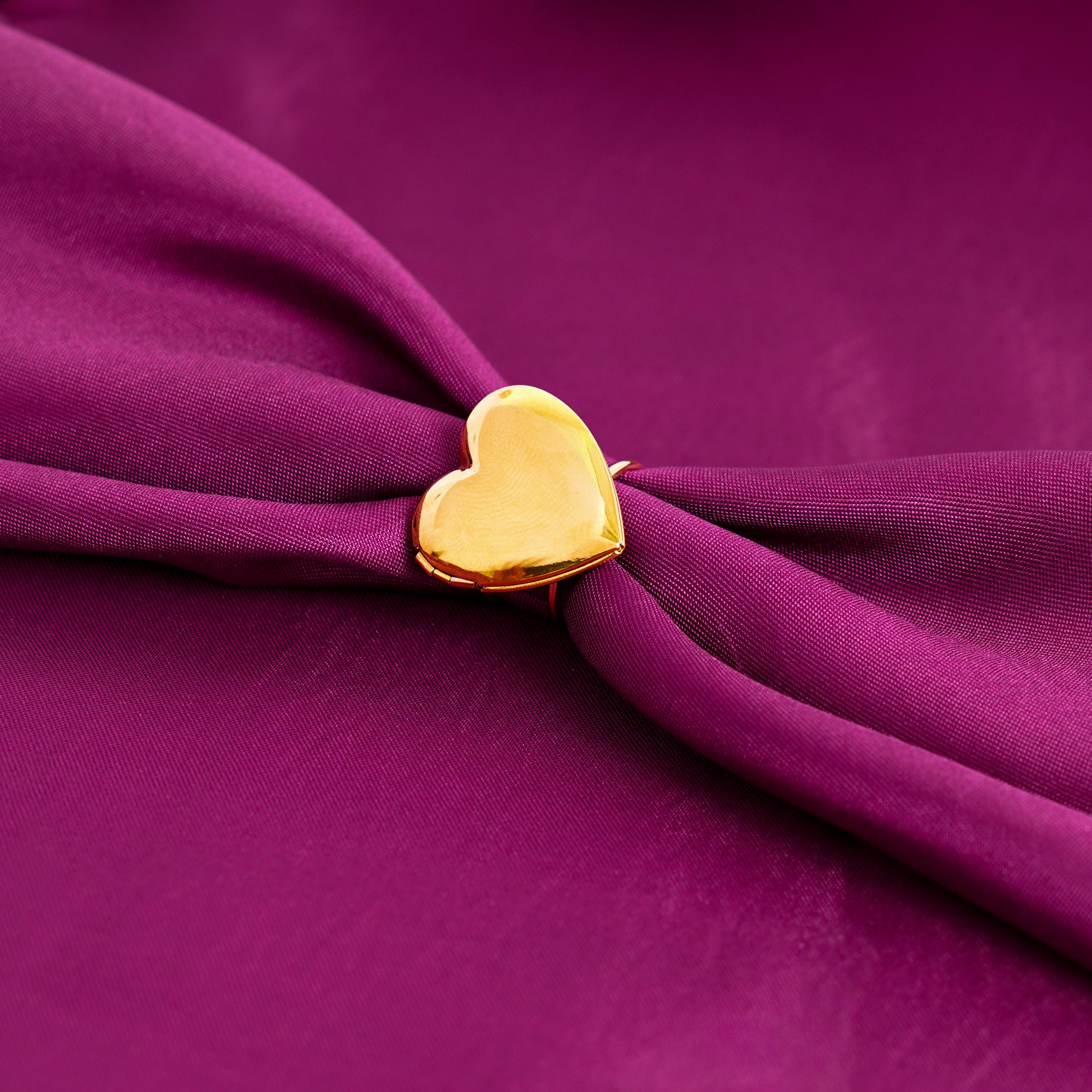 18K Gold Plated Heart Pop Statement Ring