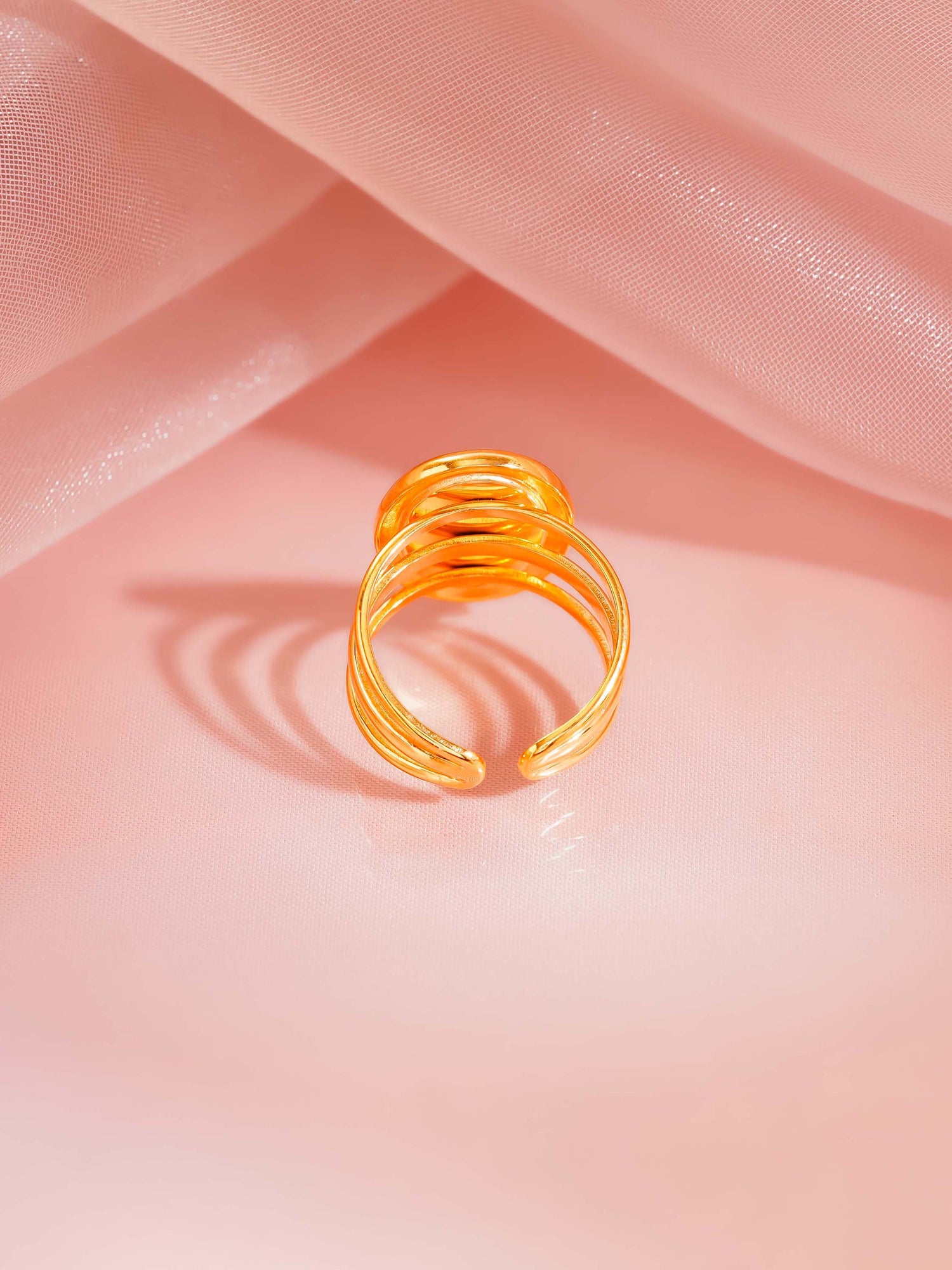 18K Gold Plated Evil Eye Adjustable Ring