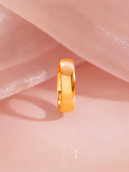18K Gold Plated Tungsten Men’s Classic Band Ring for Mens