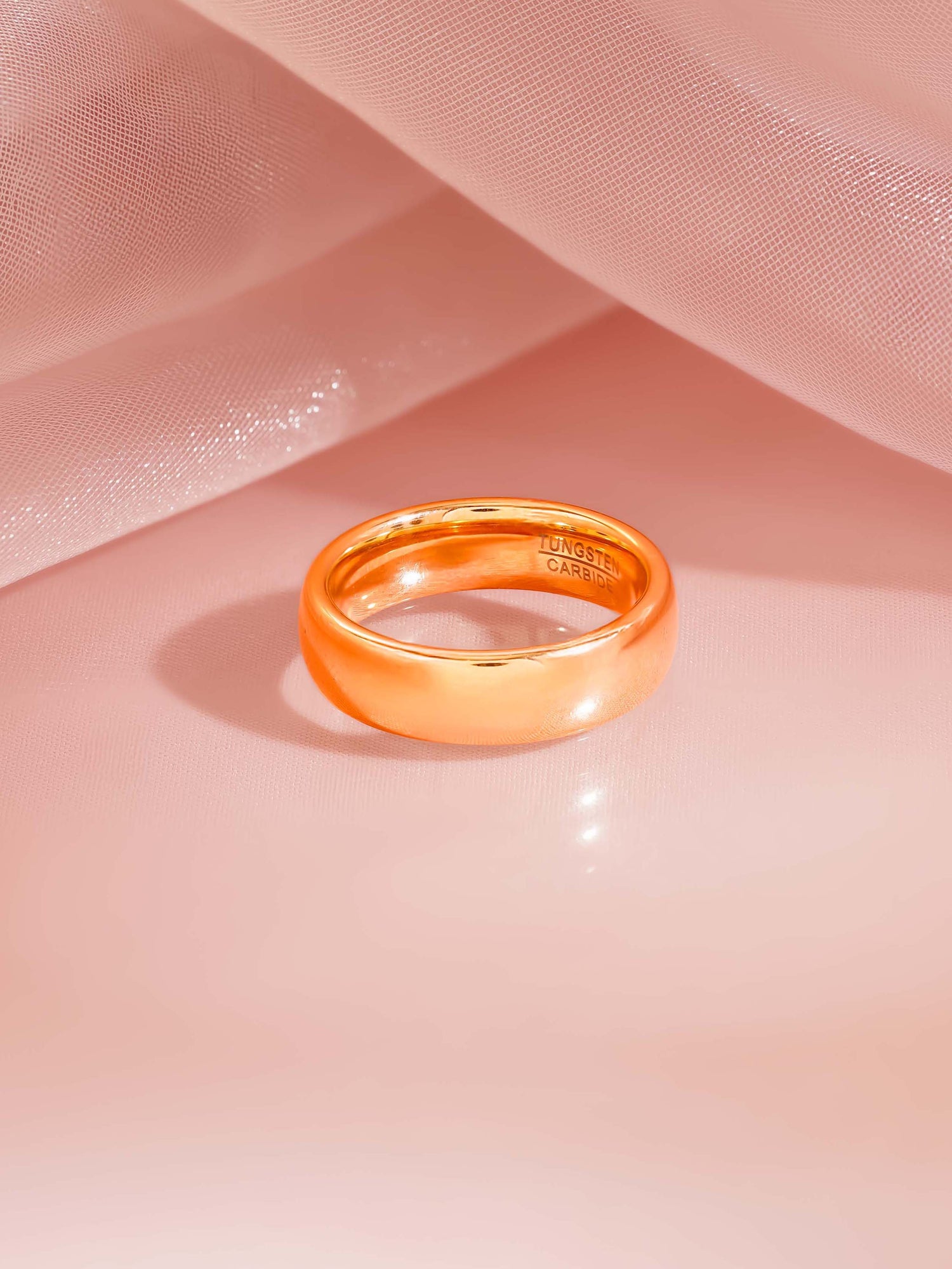 18K Gold Plated Tungsten Men’s Classic Band Ring for Mens