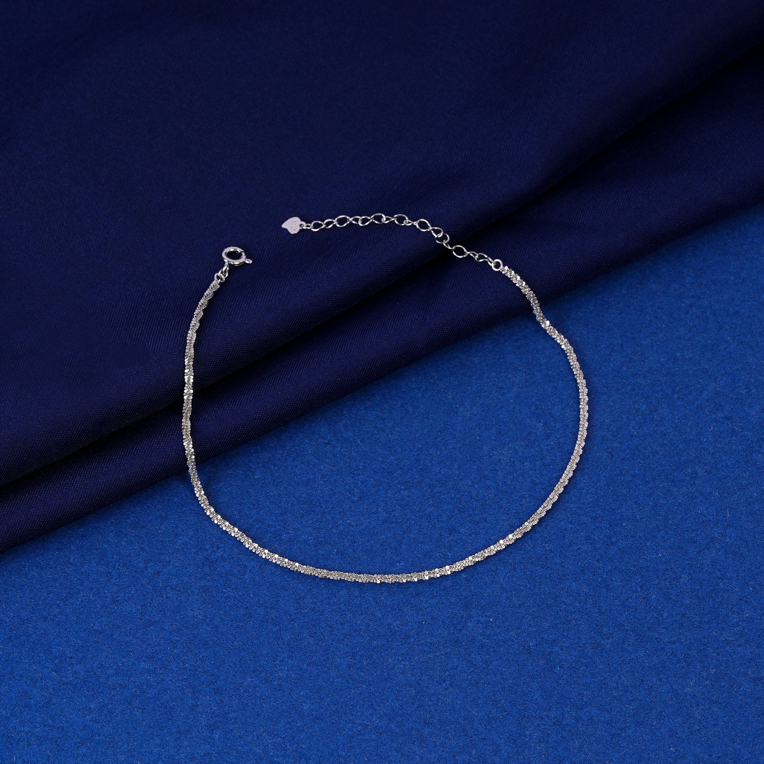 925 Sterling Silver Star Charm Anklet