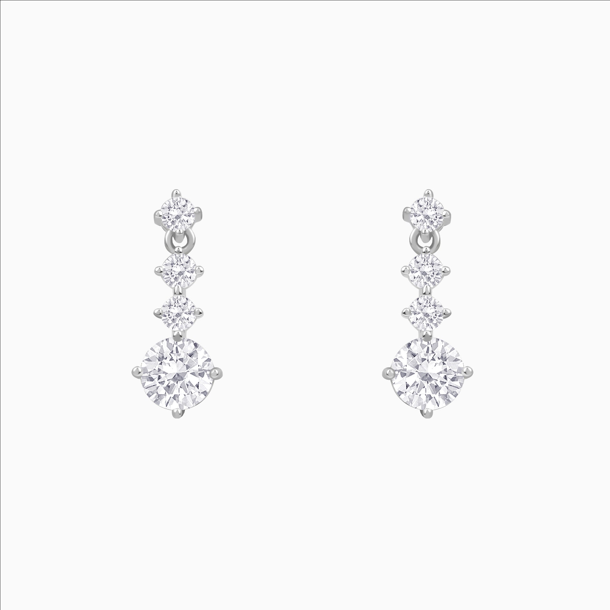 Drops of Light Sterling Silver Earrings ? front view