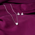 Sterling silver heart jewelry set for women