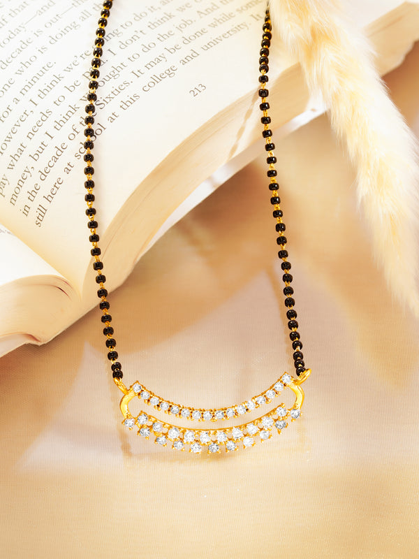 Curved Bar CZ Mangalsutra
