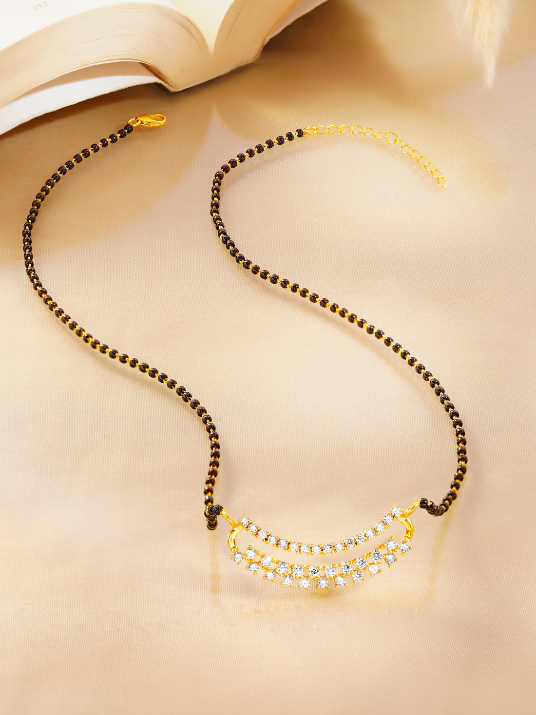 Curved Bar CZ Mangalsutra