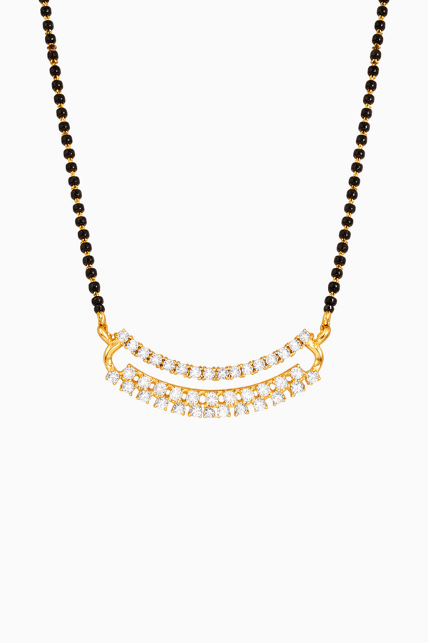 Curved Bar CZ Mangalsutra
