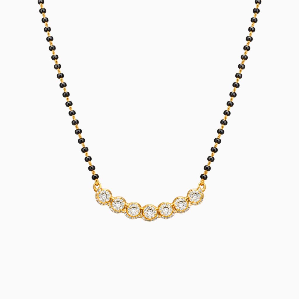 CZ Circles 925 Sterling Silver Mangalsutra