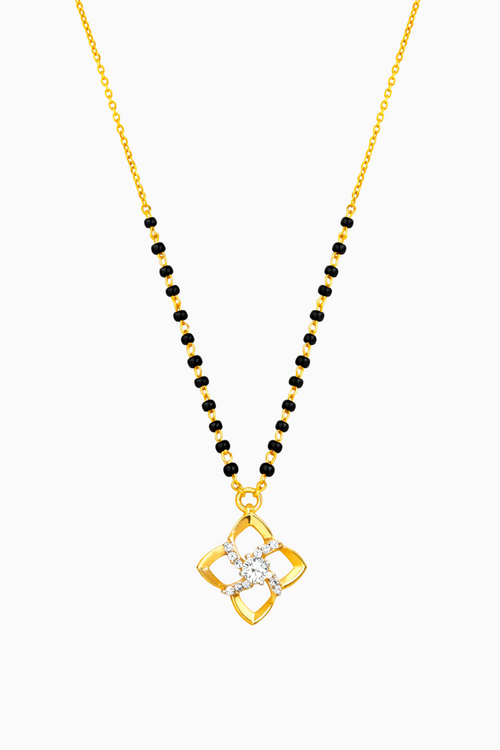 Floral Clover Mangalsutra Pendant