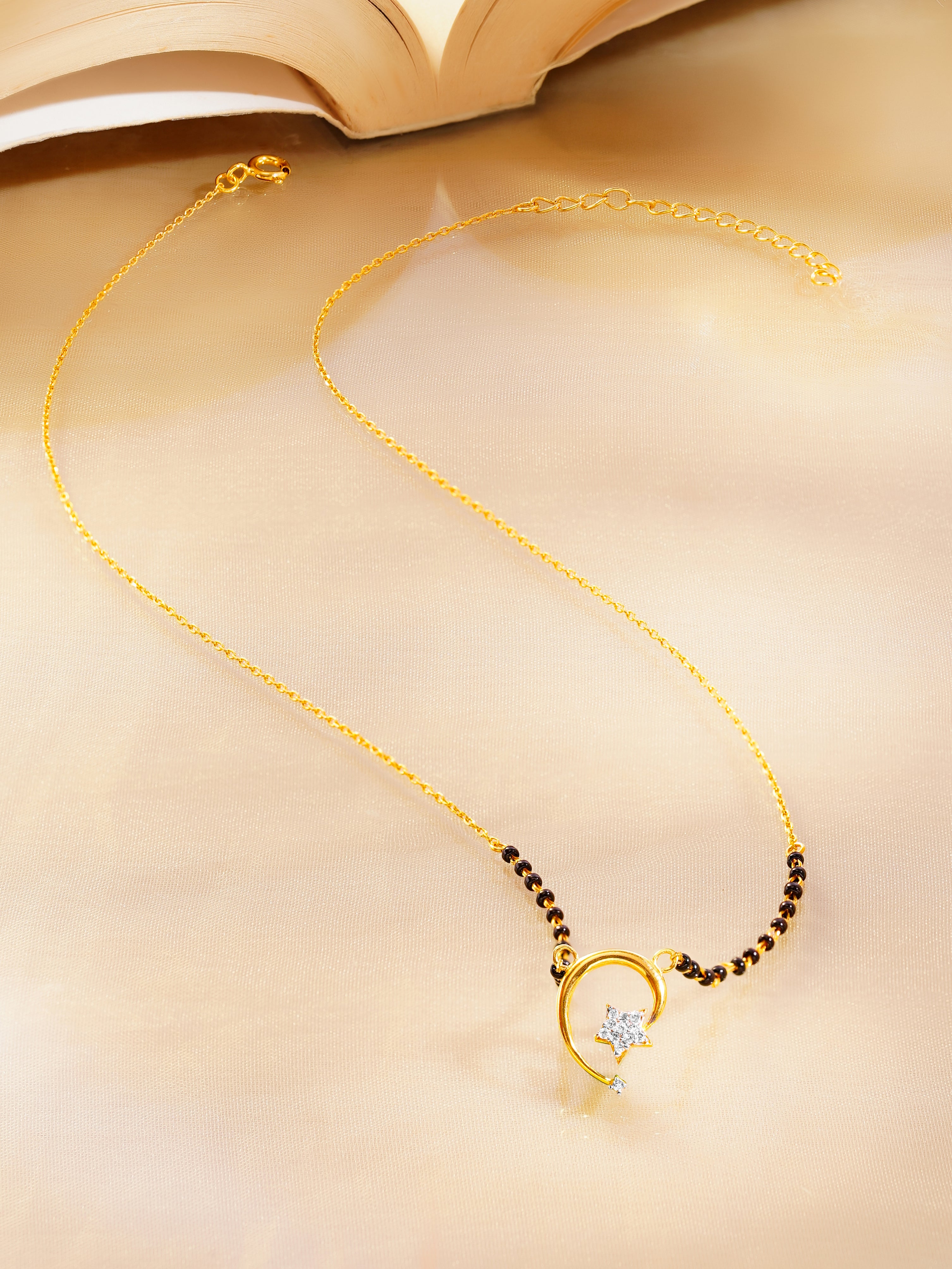 Celestial Star &amp; Moon 925 Sterling Silver Mangalsutra