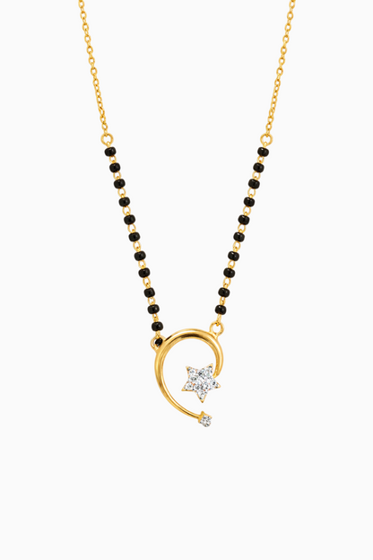Celestial Star &amp; Moon 925 Sterling Silver Mangalsutra
