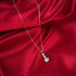 Rhodium-plated bridal necklace in 925 silver