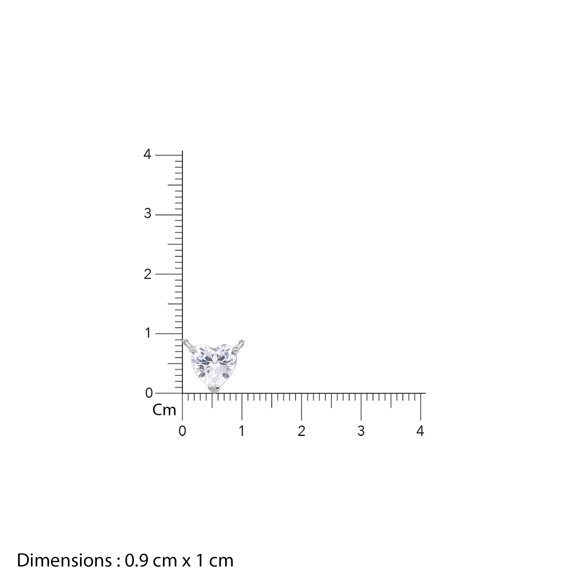 925 Sterling Silver Clear Heart Jewelry Set