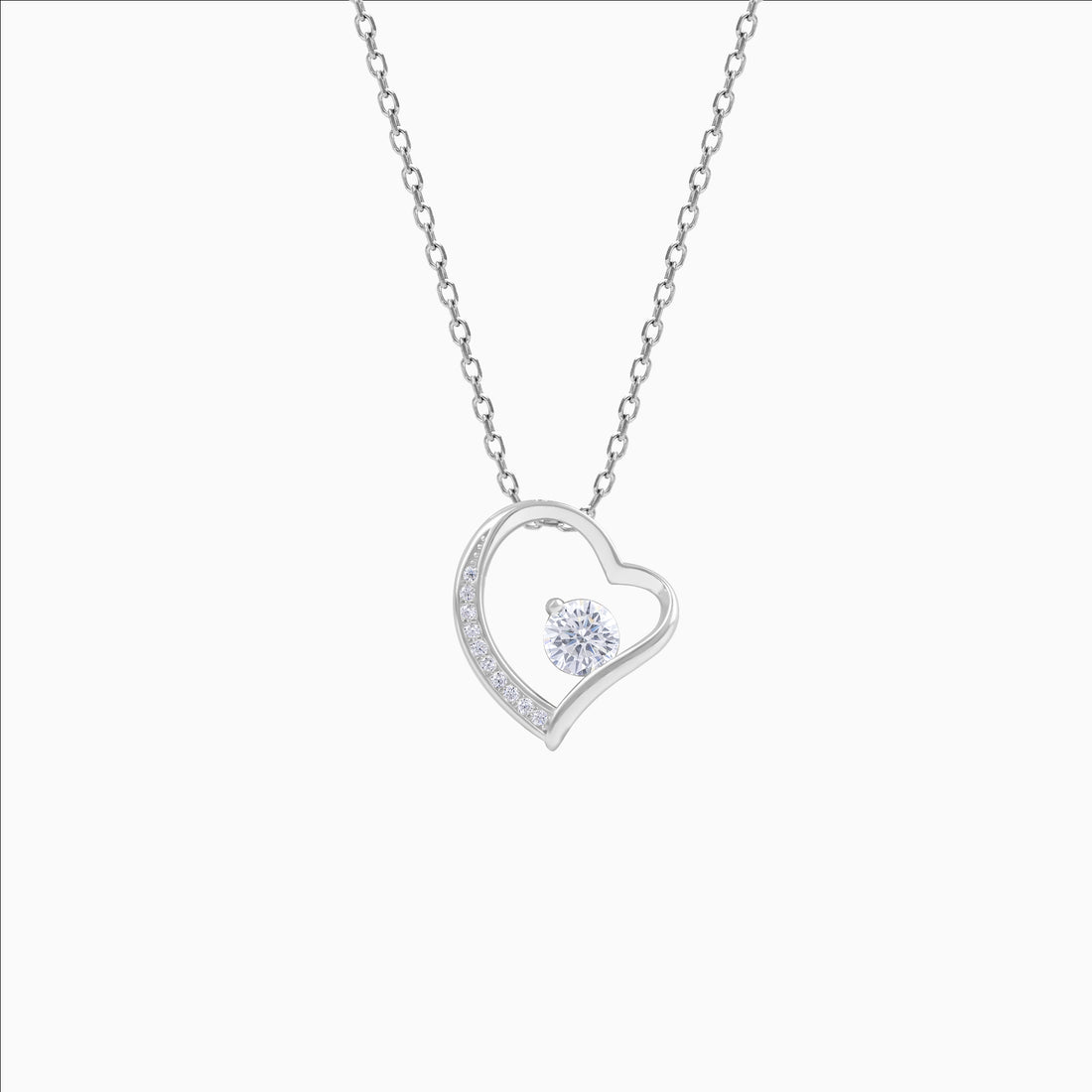 925 Sterling Silver Timeless Heart Necklace