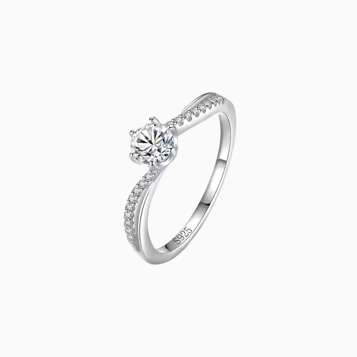 925 Sterling Silver Radiant Round Ring