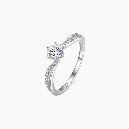 925 Sterling Silver Radiant Round Ring
