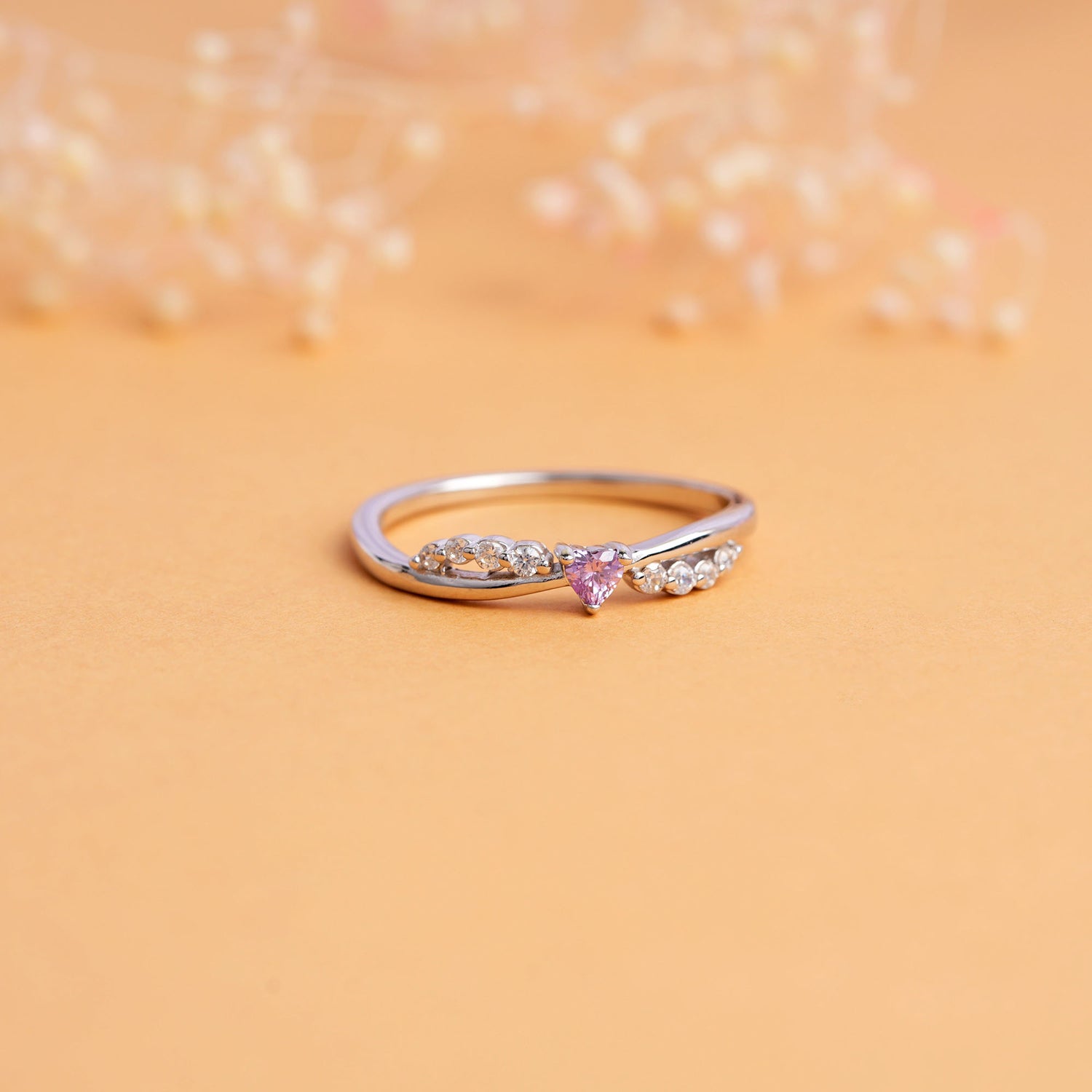 Purple Heart Sterling Silver Ring