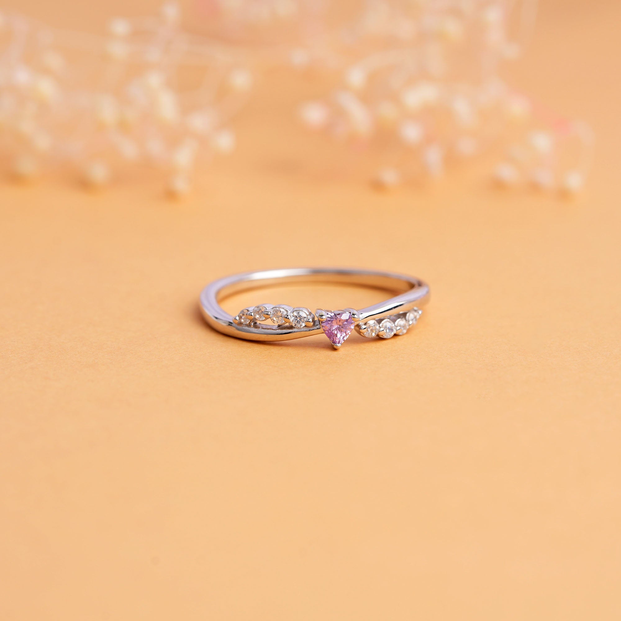 Purple Heart Sterling Silver Ring