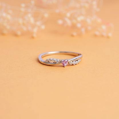 Purple Heart Sterling Silver Ring